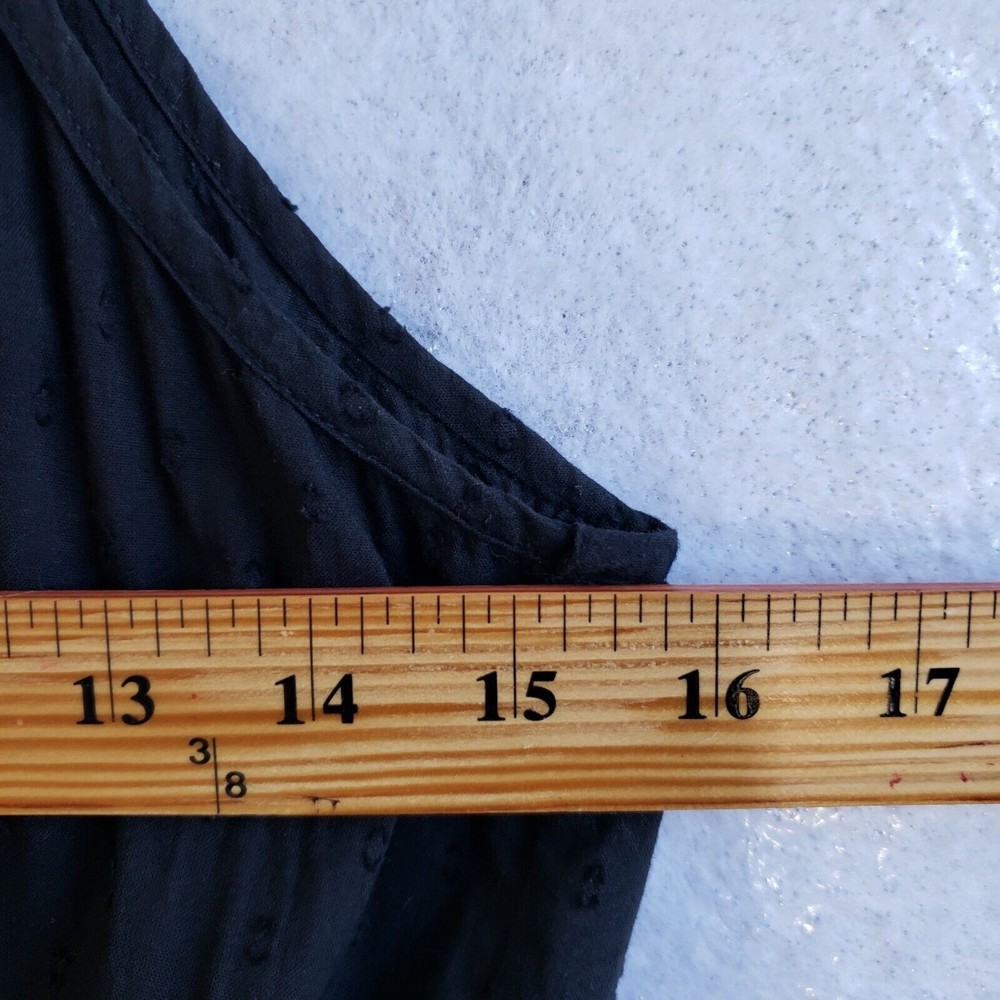 Rhythm Dress Size Small Black Spaghetti Strap Open Back Elastic Waist Tie Lined - Picture 8 of 11